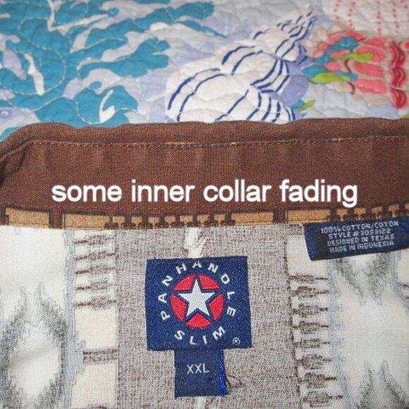 Panhandle Slim Men's Pearl Snap Shirt Size XXL Aztec Long Sleeves Cowboy Western - Picture 5 of 11